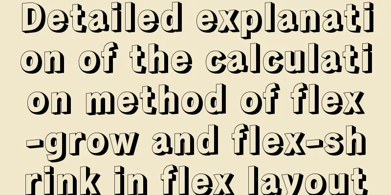 Detailed explanation of the calculation method of flex-grow and flex-shrink in flex layout