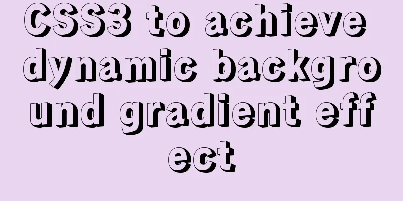 CSS3 to achieve dynamic background gradient effect