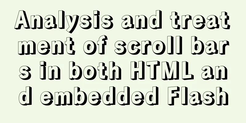 Analysis and treatment of scroll bars in both HTML and embedded Flash