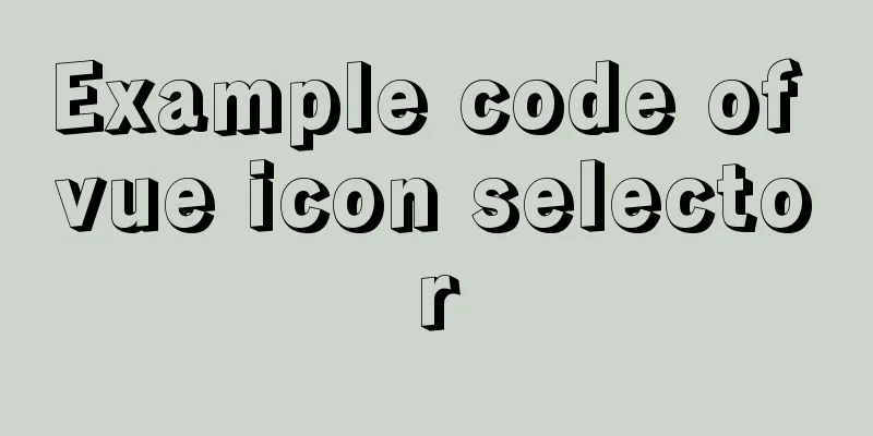 Example code of vue icon selector