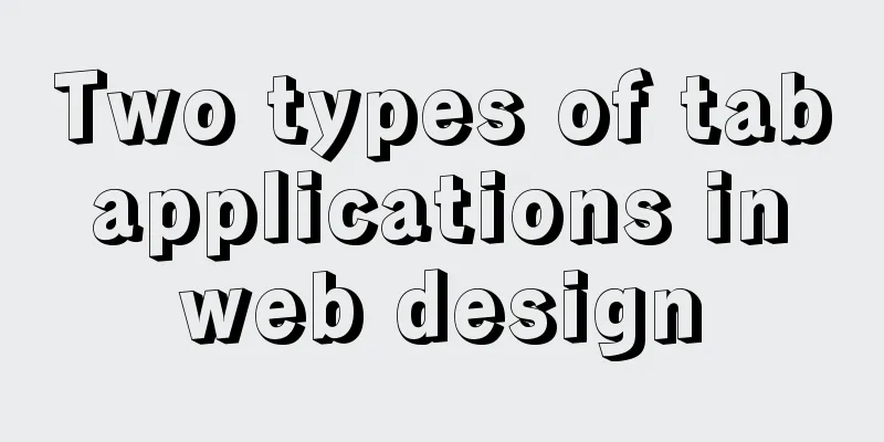 Two types of tab applications in web design