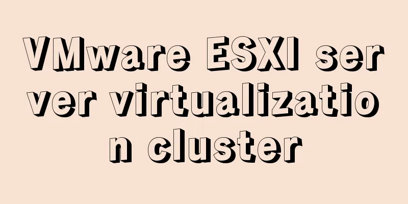 VMware ESXI server virtualization cluster