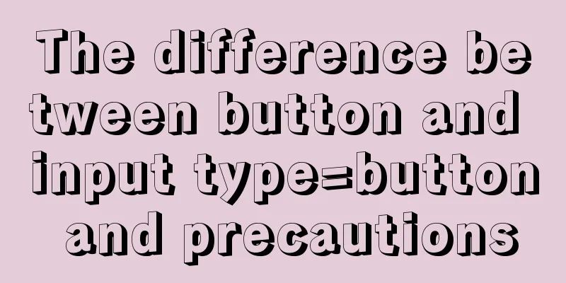 The difference between button and input type=button and precautions