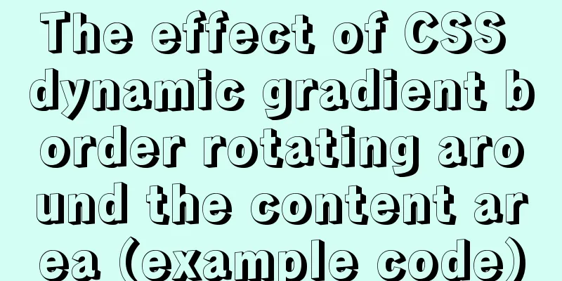 The effect of CSS dynamic gradient border rotating around the content area (example code)