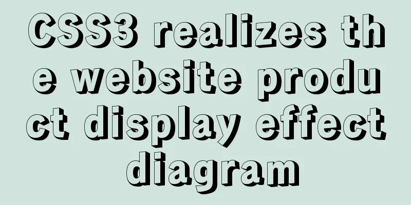 CSS3 realizes the website product display effect diagram