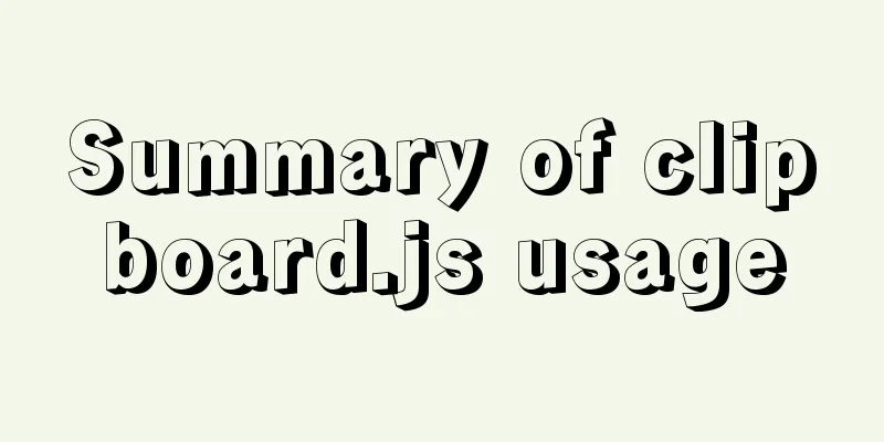 Summary of clipboard.js usage