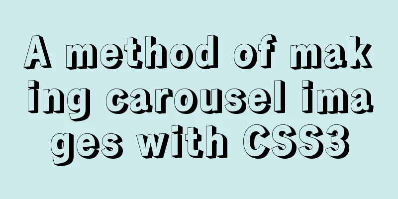 A method of making carousel images with CSS3