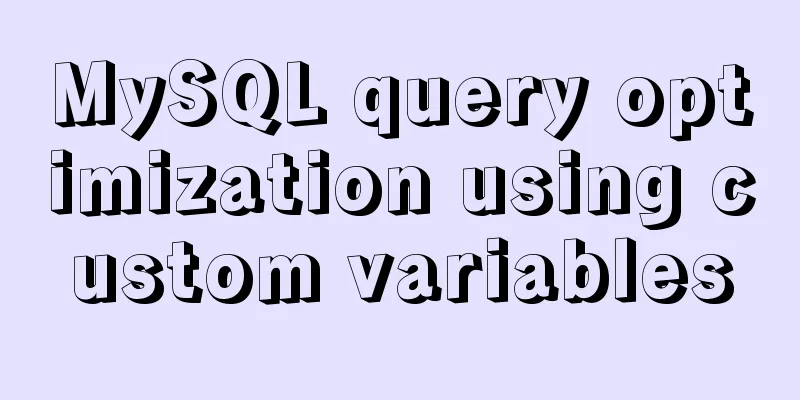 MySQL query optimization using custom variables