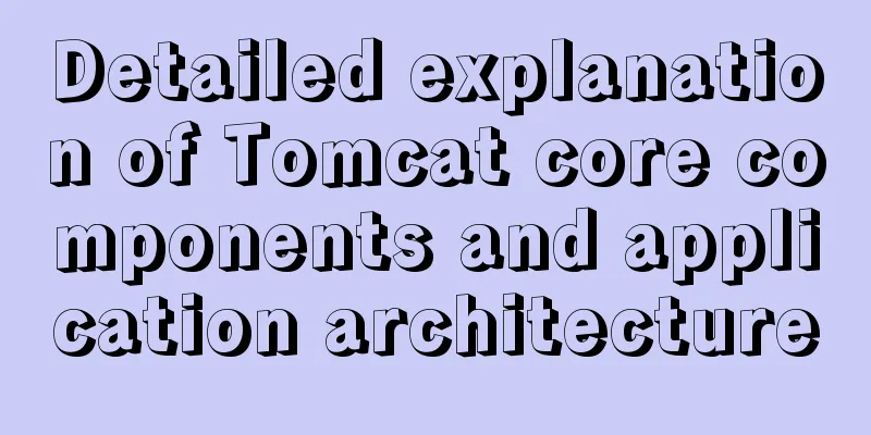 Detailed explanation of Tomcat core components and application architecture