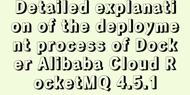 Detailed explanation of the deployment process of Docker Alibaba Cloud RocketMQ 4.5.1