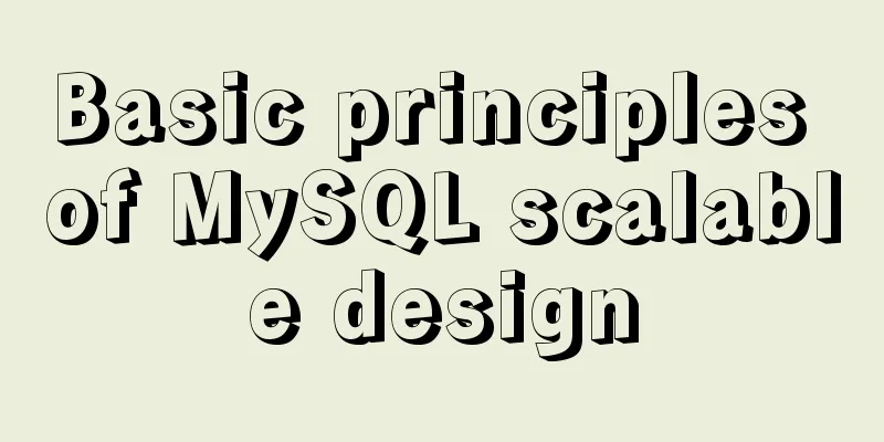 Basic principles of MySQL scalable design