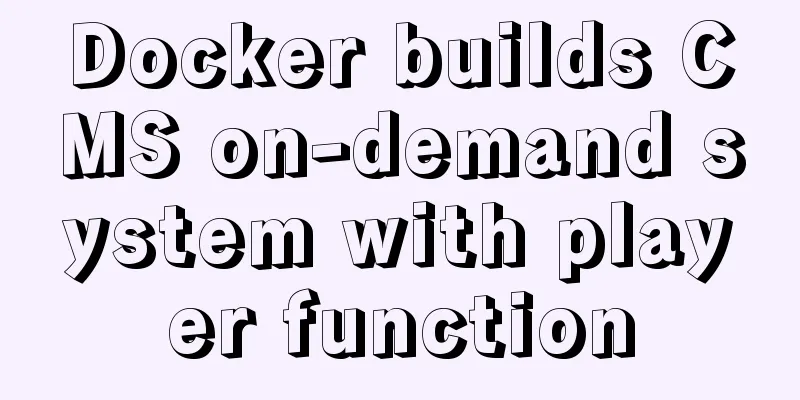 Docker builds CMS on-demand system with player function