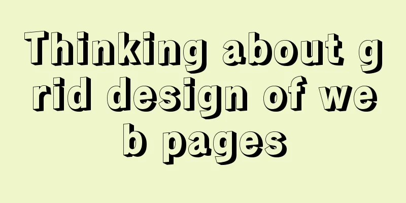 Thinking about grid design of web pages