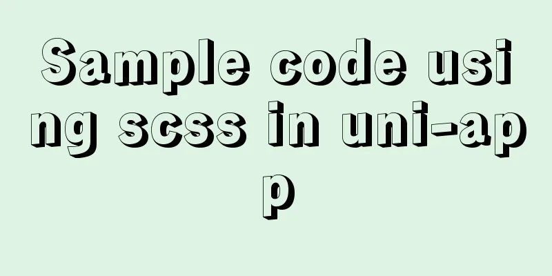 Sample code using scss in uni-app