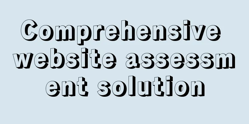 Comprehensive website assessment solution