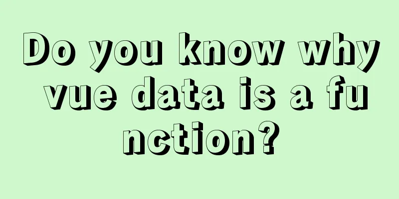 Do you know why vue data is a function?