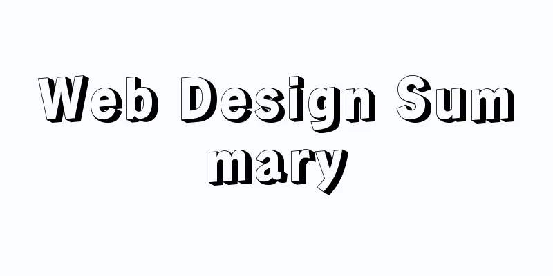 Web Design Summary