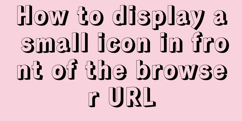 How to display a small icon in front of the browser URL