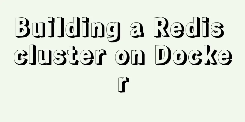 Building a Redis cluster on Docker