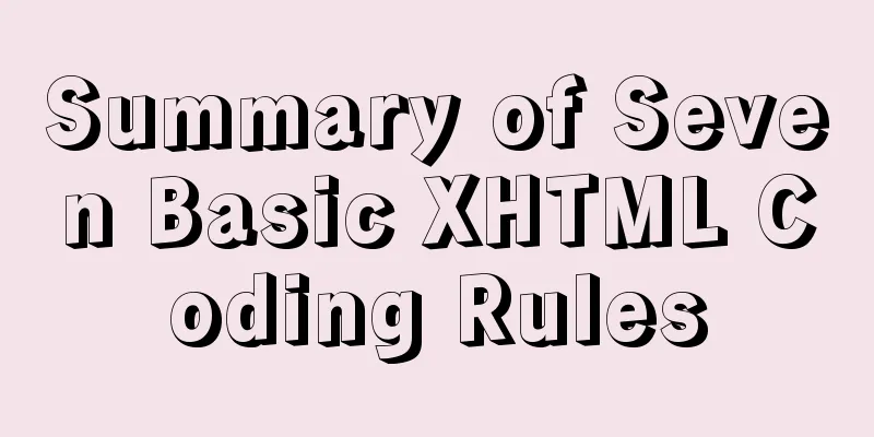 Summary of Seven Basic XHTML Coding Rules