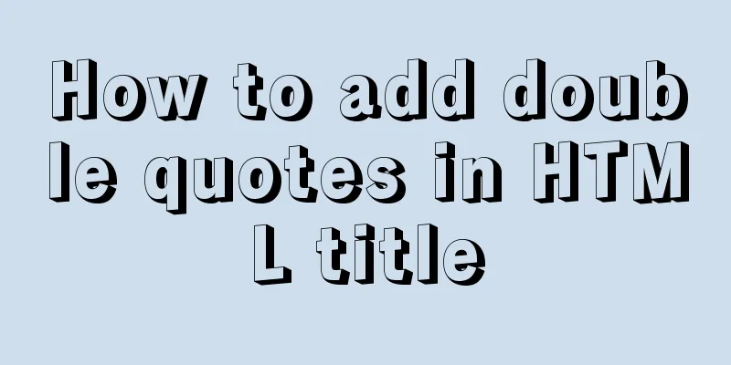 How to add double quotes in HTML title