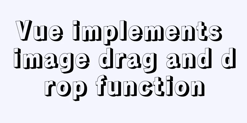 Vue implements image drag and drop function