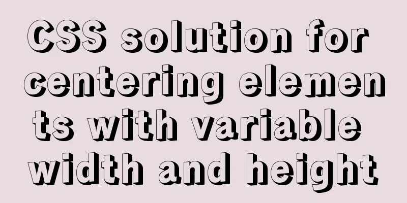 CSS solution for centering elements with variable width and height