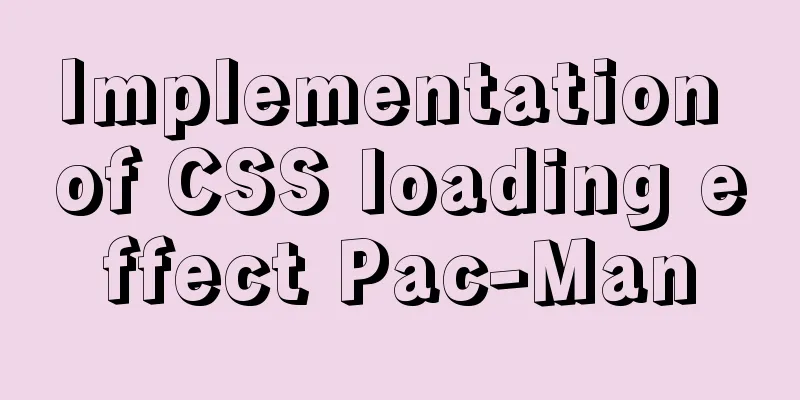 Implementation of CSS loading effect Pac-Man