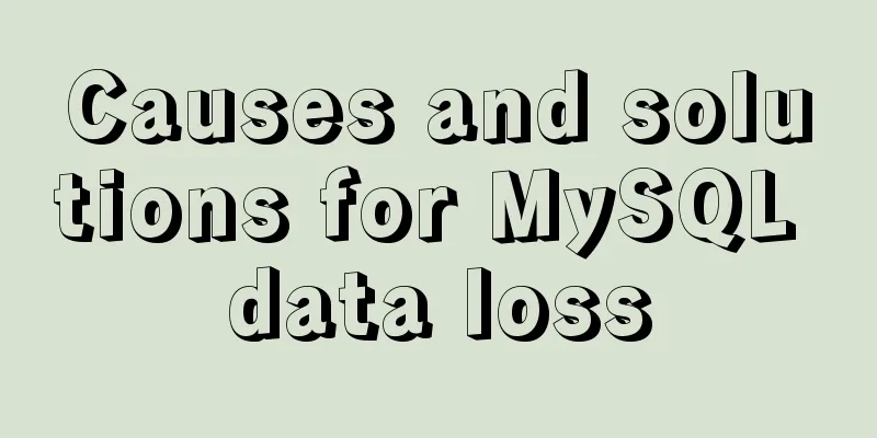 Causes and solutions for MySQL data loss