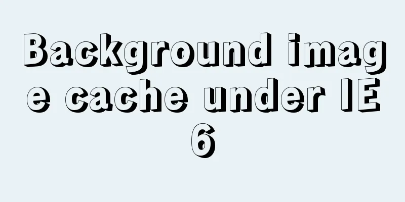 Background image cache under IE6
