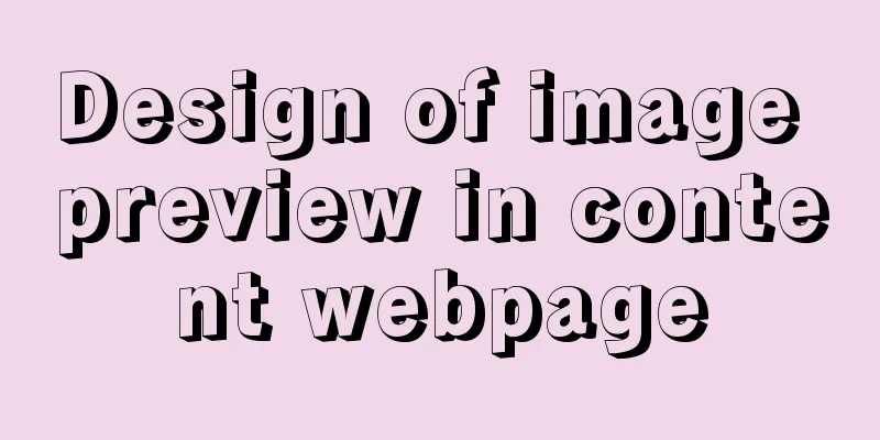Design of image preview in content webpage