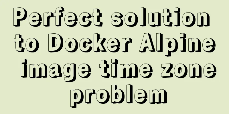 Perfect solution to Docker Alpine image time zone problem