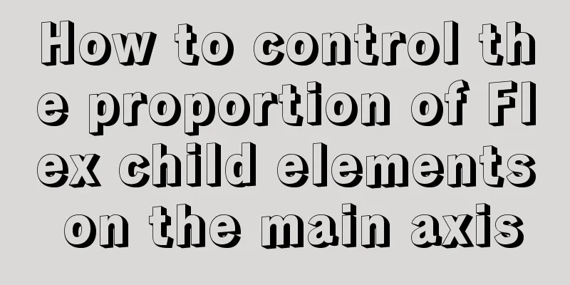 How to control the proportion of Flex child elements on the main axis
