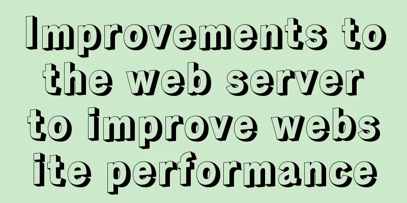 Improvements to the web server to improve website performance