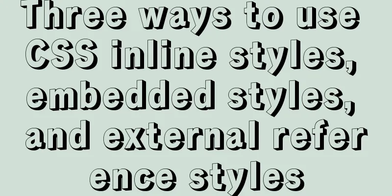 Three ways to use CSS inline styles, embedded styles, and external reference styles