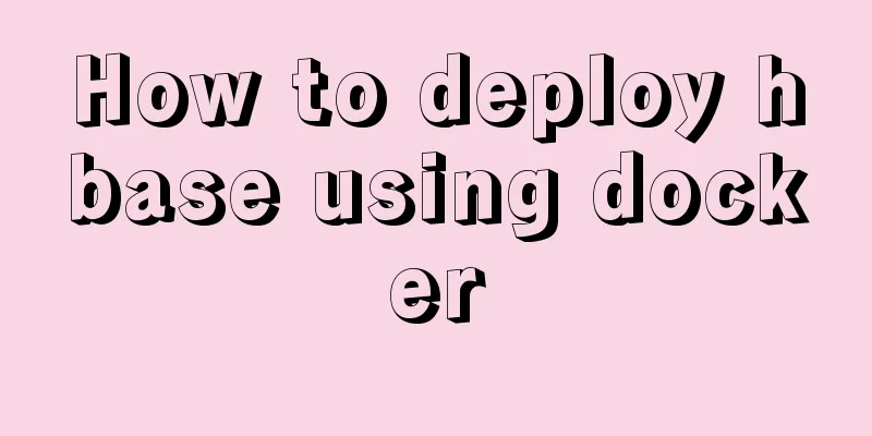 How to deploy hbase using docker