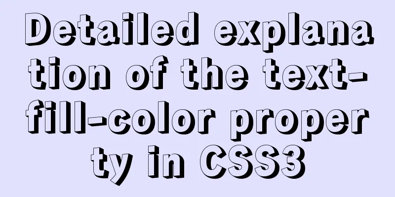 Detailed explanation of the text-fill-color property in CSS3