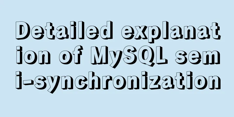 Detailed explanation of MySQL semi-synchronization