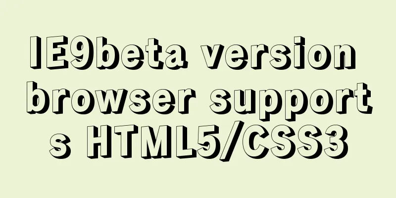 IE9beta version browser supports HTML5/CSS3