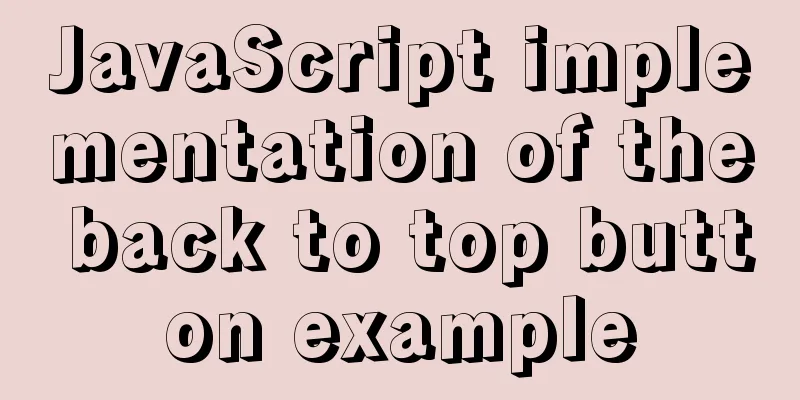 JavaScript implementation of the back to top button example