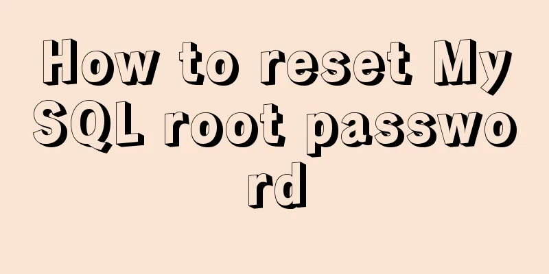 How to reset MySQL root password