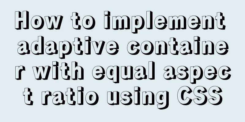 How to implement adaptive container with equal aspect ratio using CSS