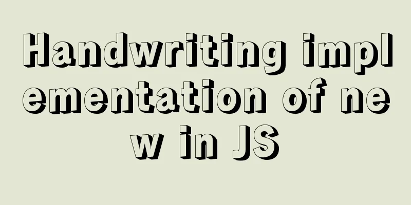 Handwriting implementation of new in JS