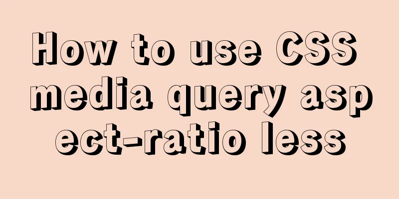 How to use CSS media query aspect-ratio less
