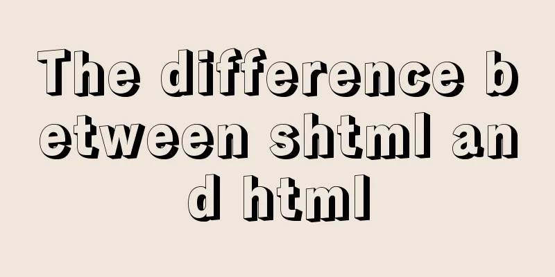 The difference between shtml and html