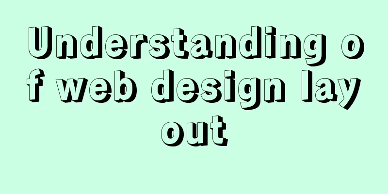 Understanding of web design layout