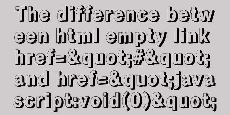 The difference between html empty link href="#" and href="javascript:void(0)"