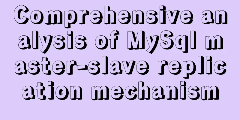 Comprehensive analysis of MySql master-slave replication mechanism