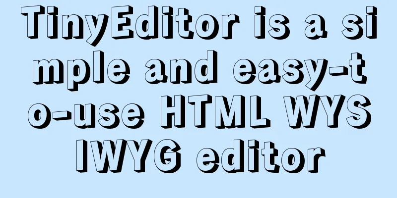 TinyEditor is a simple and easy-to-use HTML WYSIWYG editor
