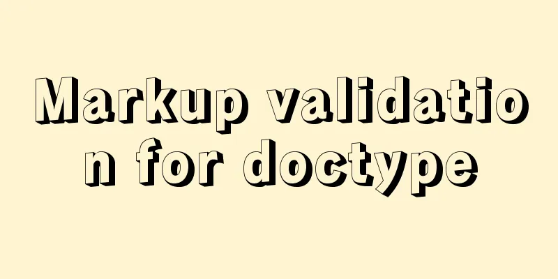 Markup validation for doctype
